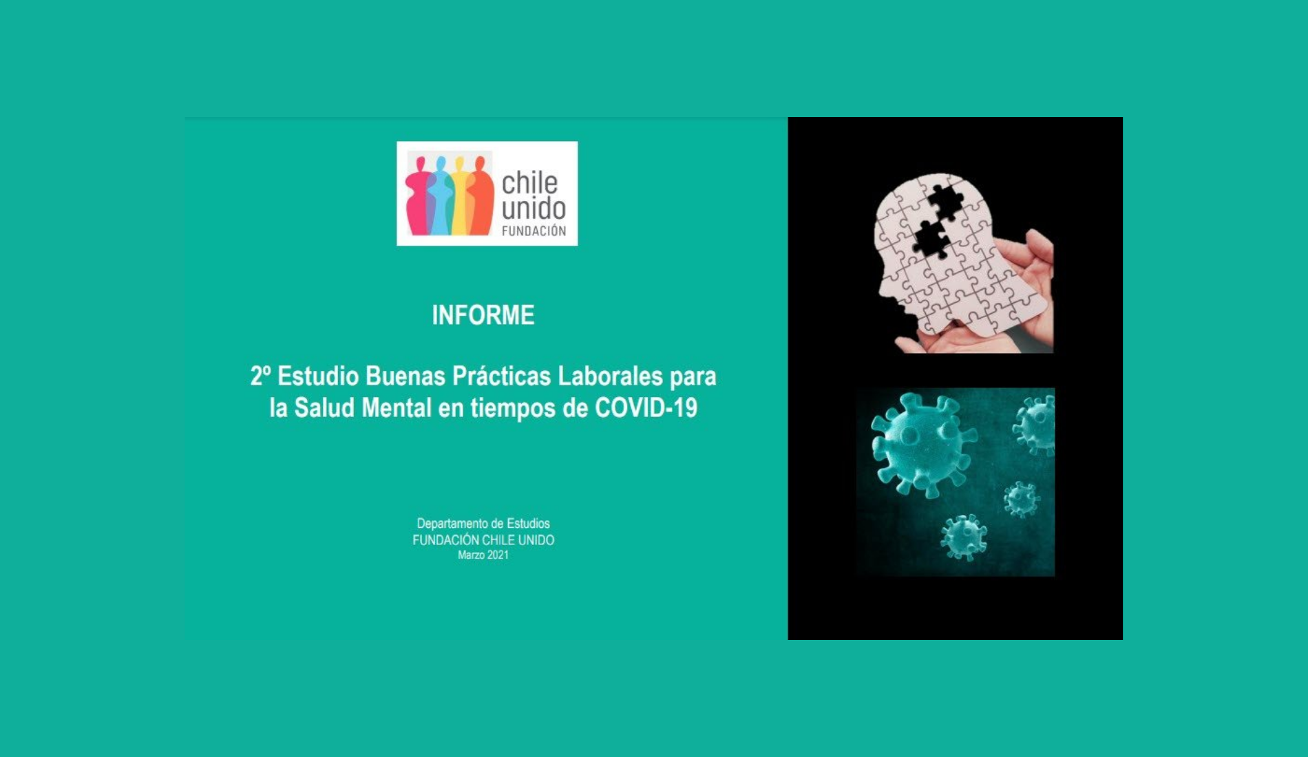 INFORME - 2º Estudio Buenas Prácticas Laborales para la Salud Mental en tiempos de COVID-19 - Fundación Chile Unido - Marzo 2021 - Portada
